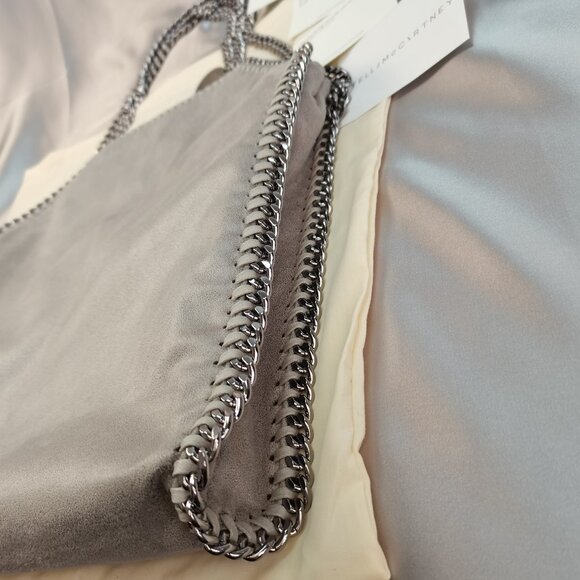 NEW STELLA MCCARTNEY  Falabella  Shoulder Bag Metallic Grey - Picture 5 of 14